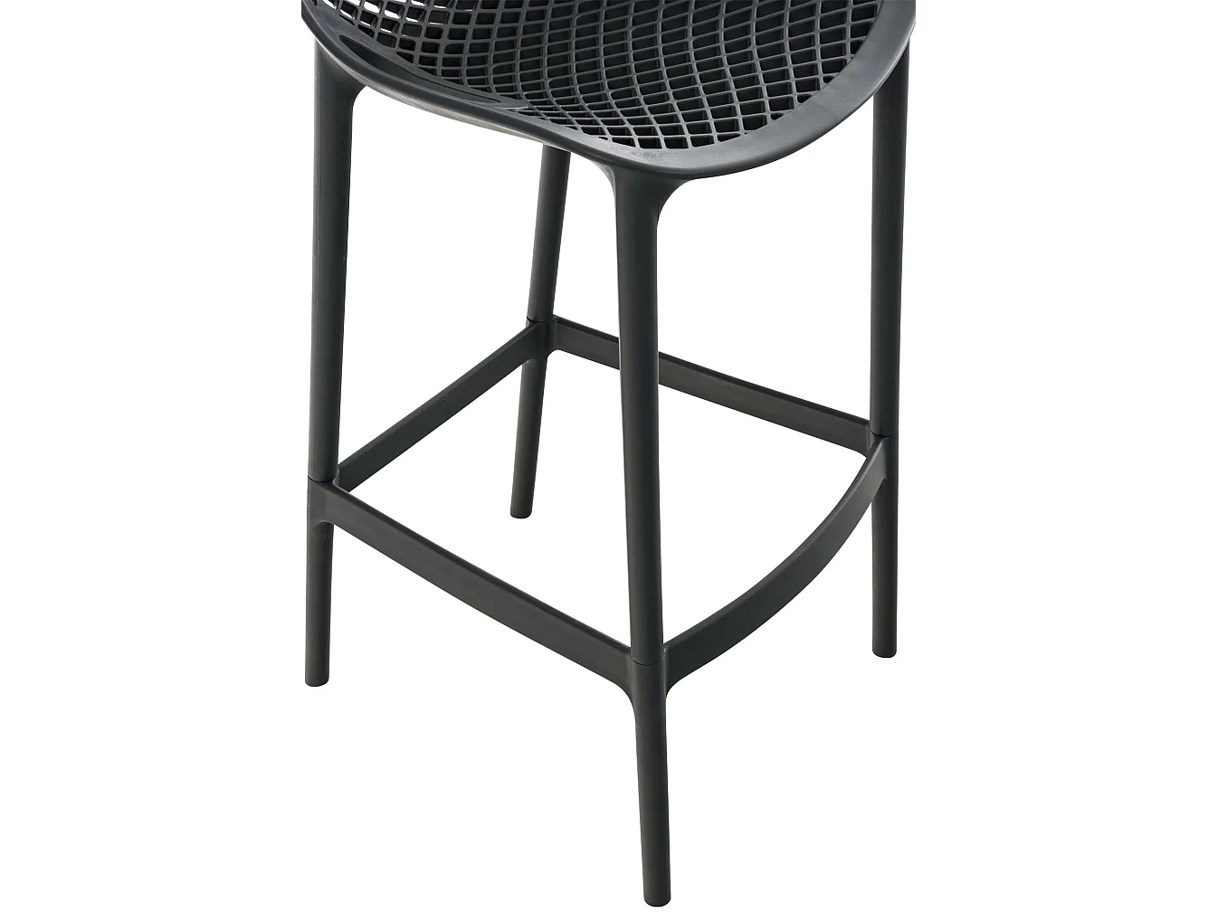 Lot de 2  Tabouret de bar - Plastique - Noir - Air