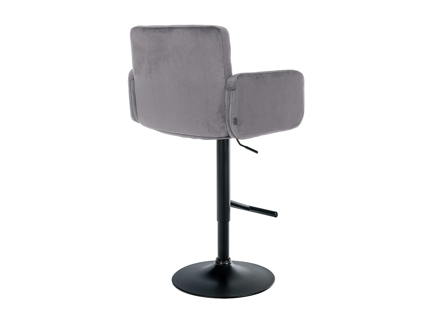 Tabouret de bar - Velours & Métal - Gris foncé - Los Angeles