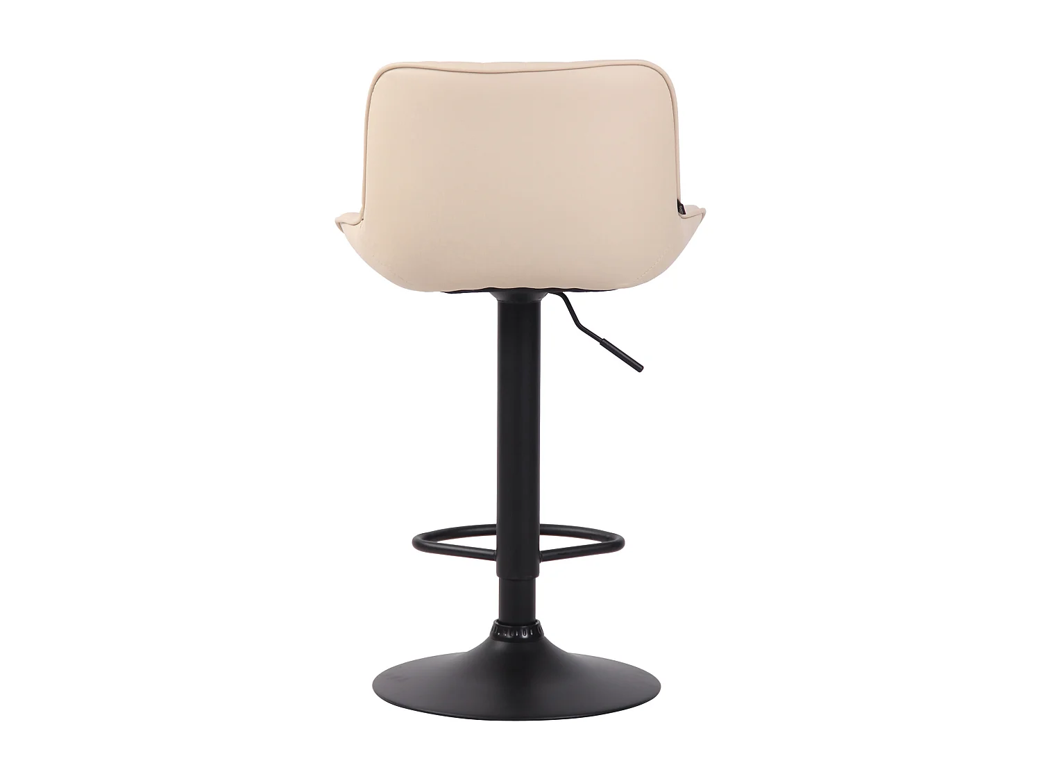 Lot de 2 Tabourets de bar - Similicuir & Métal - Crème - Lentini