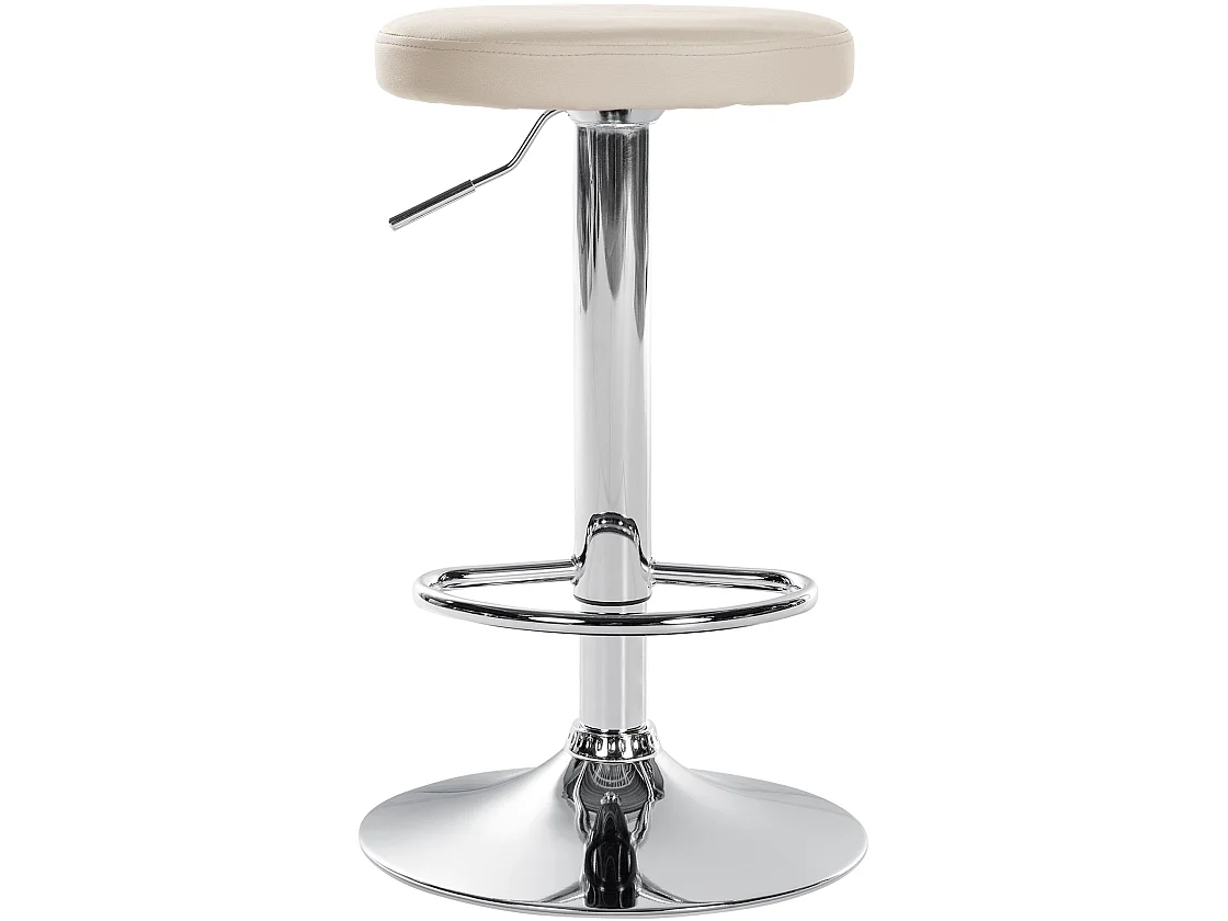 Barhocker - Kunstleder & chrom - creme - Ponte