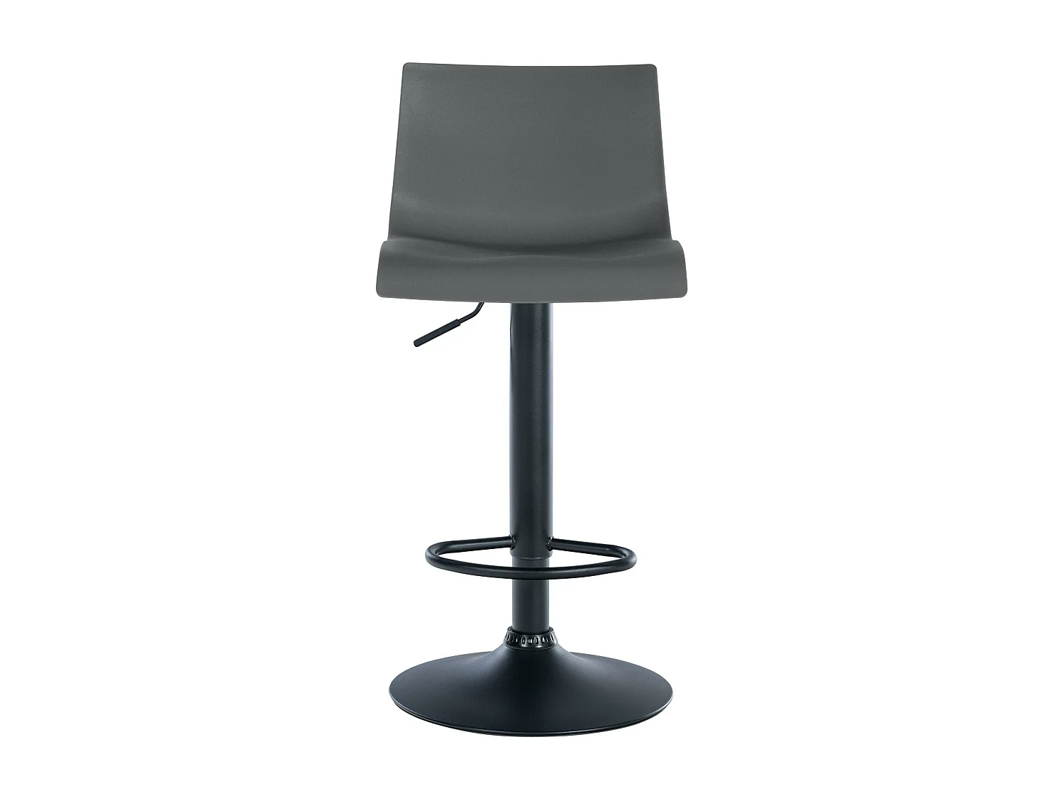 Lot de 2  Tabouret de bar - Plastique & Métal - Gris - Branford