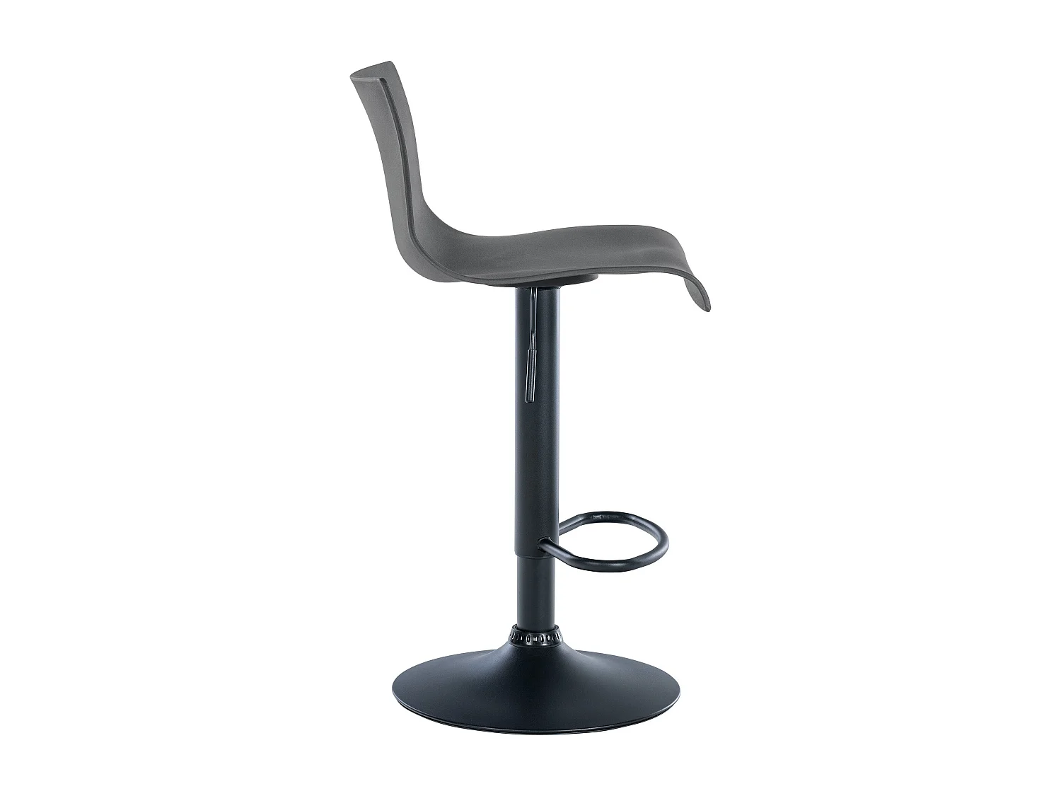 Lot de 2  Tabouret de bar - Plastique & Métal - Gris - Branford