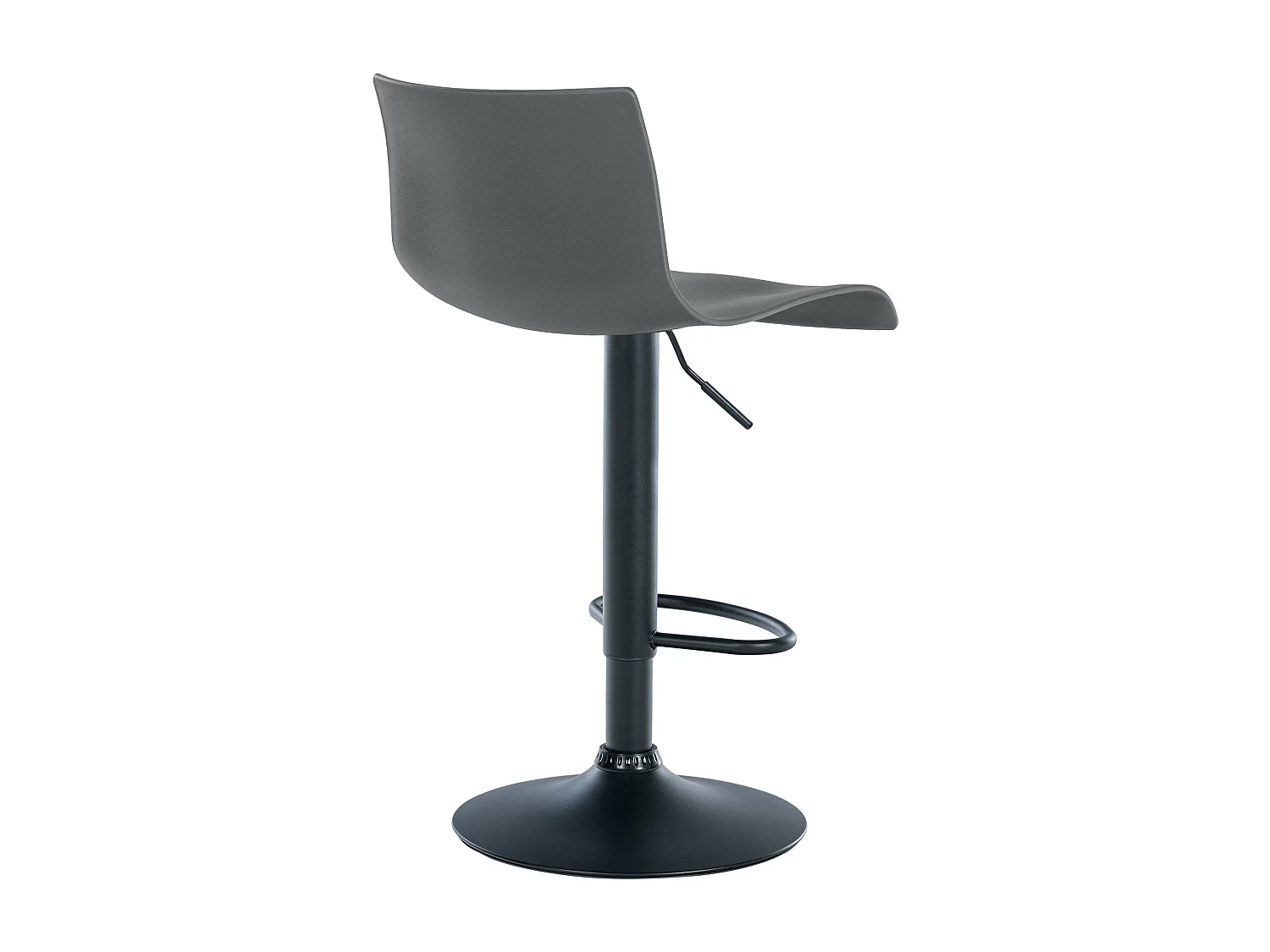 Lot de 2  Tabouret de bar - Plastique & Métal - Gris - Branford