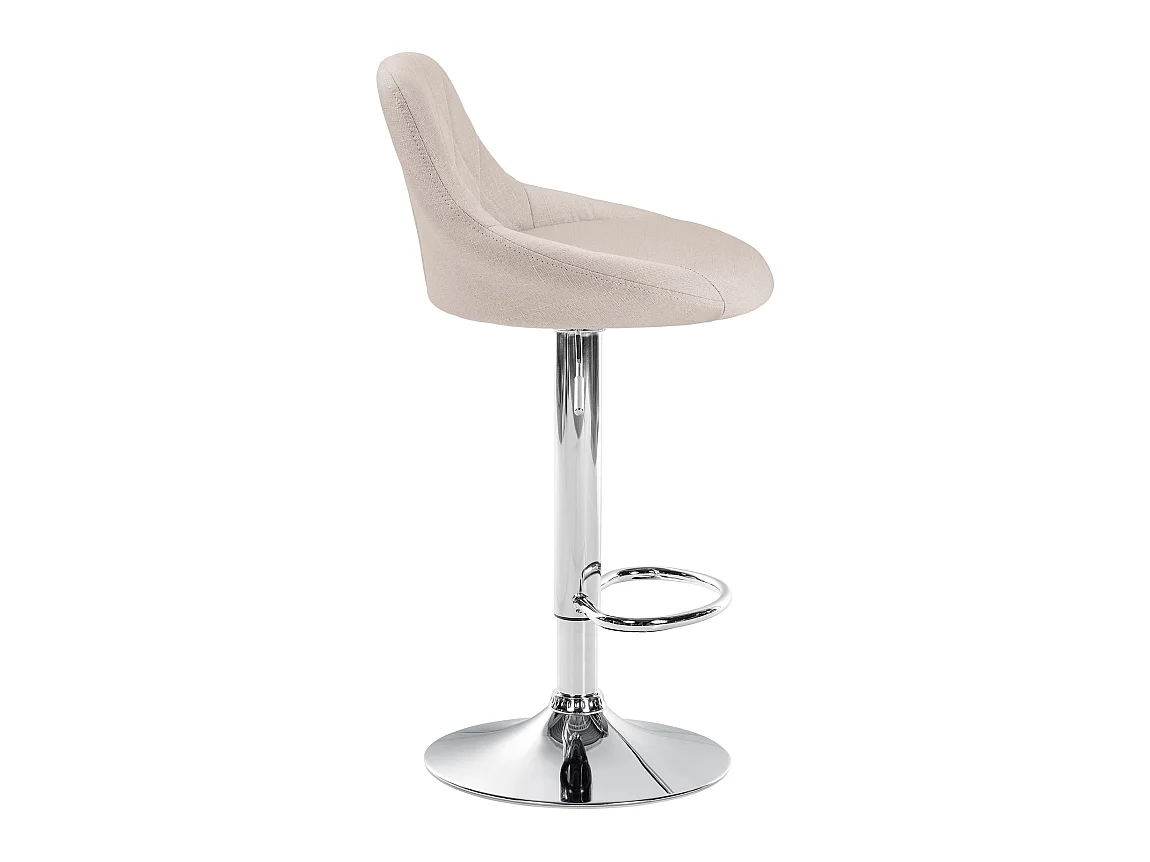 Barhocker - Stoff & chrom - creme - Lazio