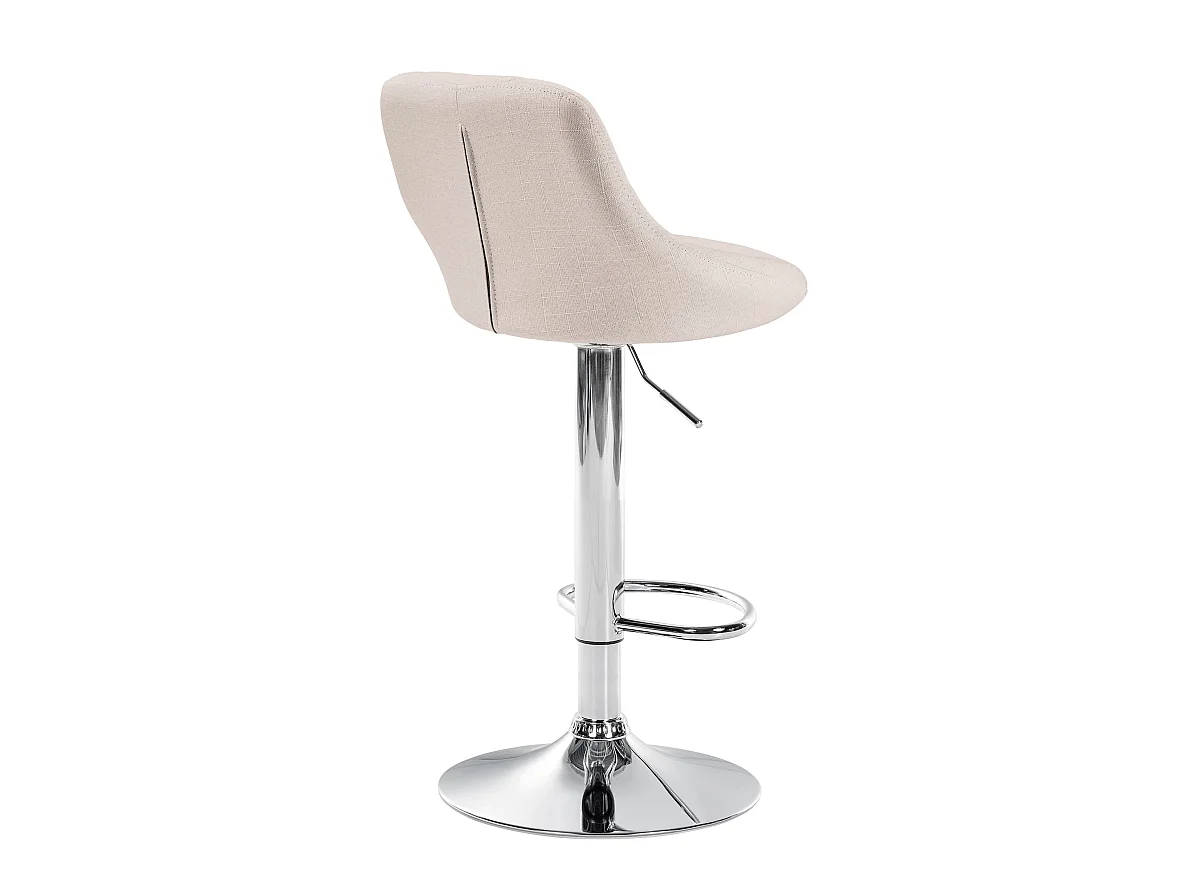 Barhocker - Stoff & chrom - creme - Lazio