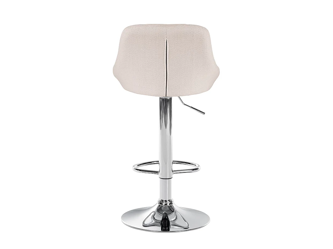 Barhocker - Stoff & chrom - creme - Lazio