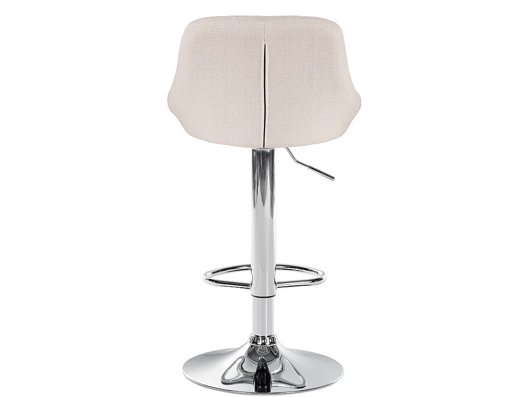 Barhocker - Stoff & chrom - creme - Lazio