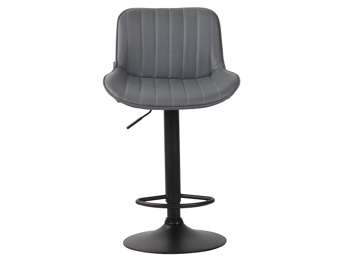 2er Set Barhocker - Kunstleder & Metall - grau - Lentini