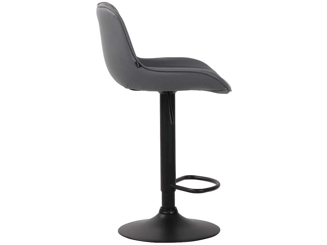 2er Set Barhocker - Kunstleder & Metall - grau - Lentini