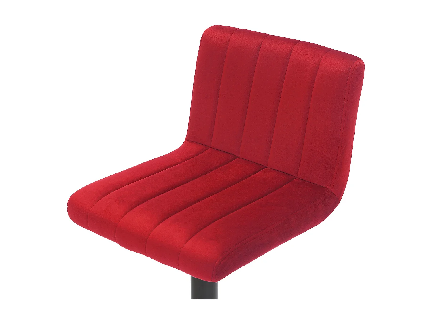 Tabouret de bar - Velours - Rouge - Jamie