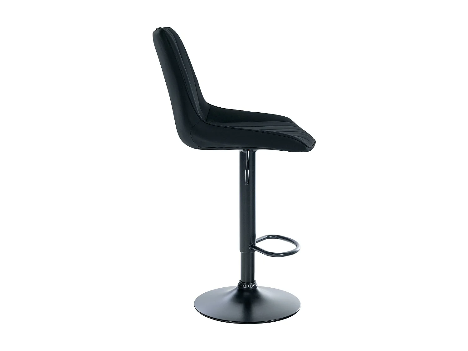 Tabouret de bar - Similicuir & Noir - Noir - Toni