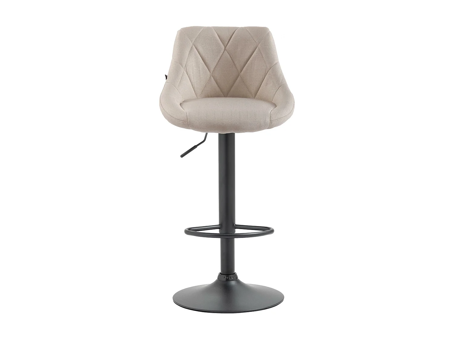 Barkruk - Stof & zwart - creme - Lazio