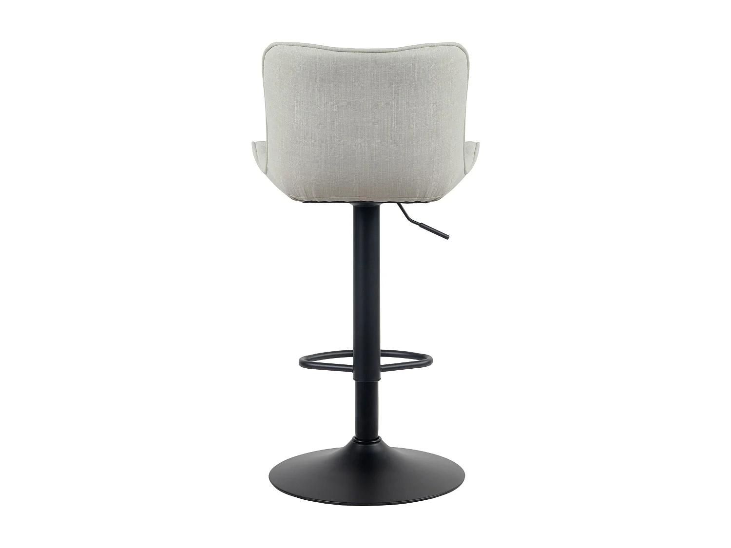 Lot de 2 Tabourets de bar - Tissu & Métal - Crème - Emma