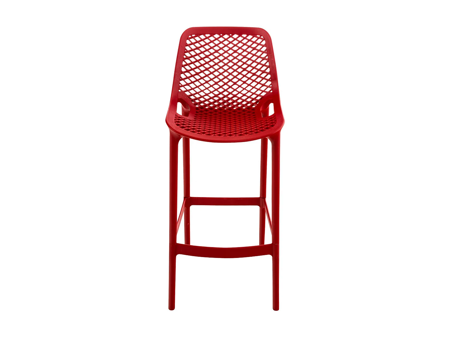 Lot de 2  Tabouret de bar - Plastique - Rouge - Air
