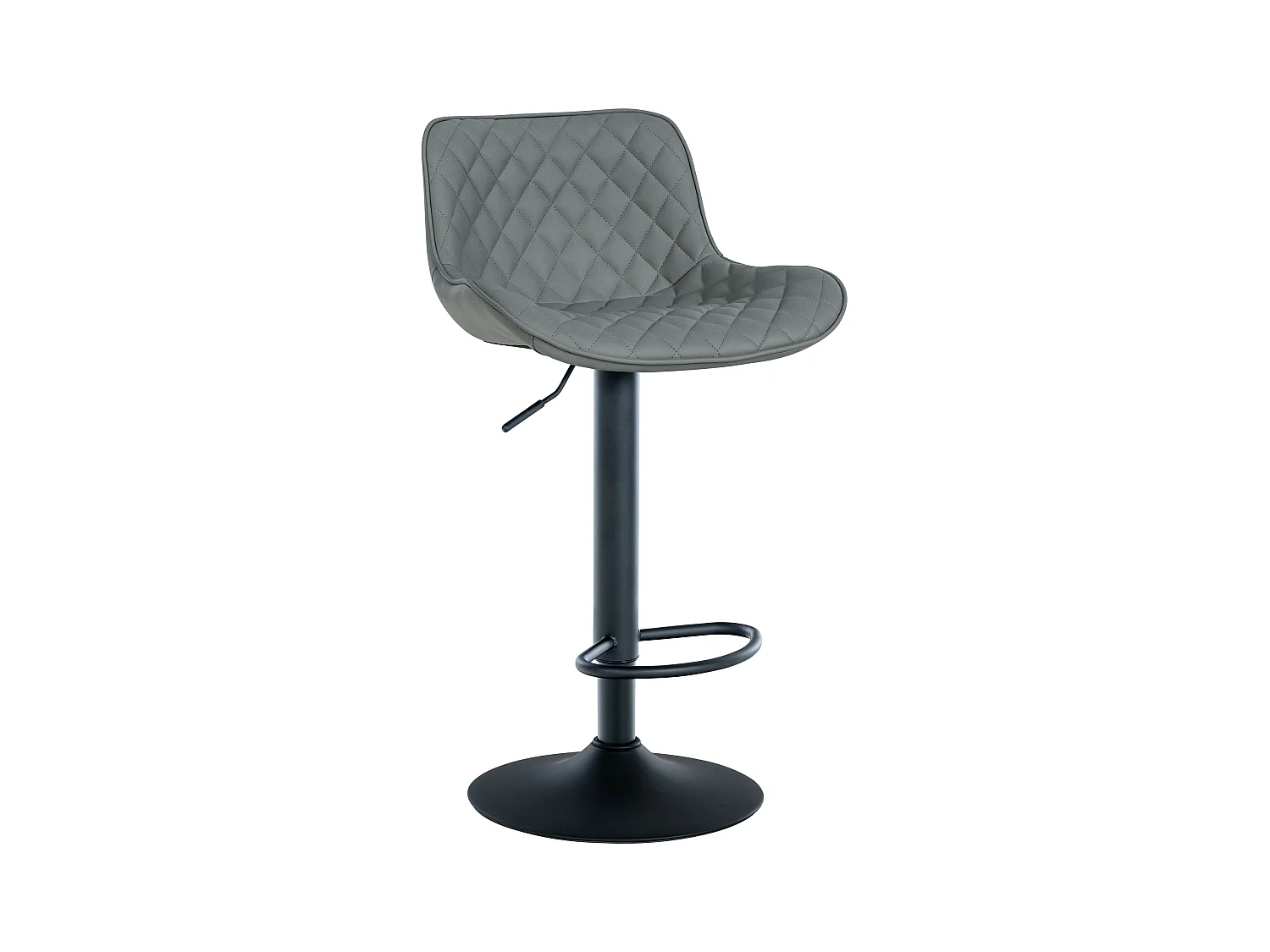 Tabouret de bar - Similicuir - Gris - Minosa