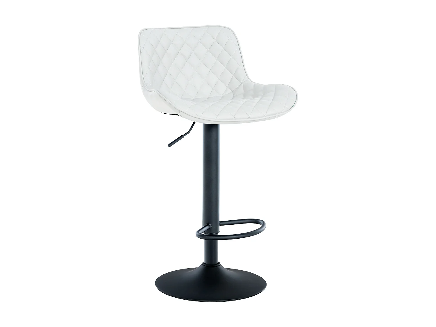Tabouret de bar - Similicuir - Blanc - Minosa