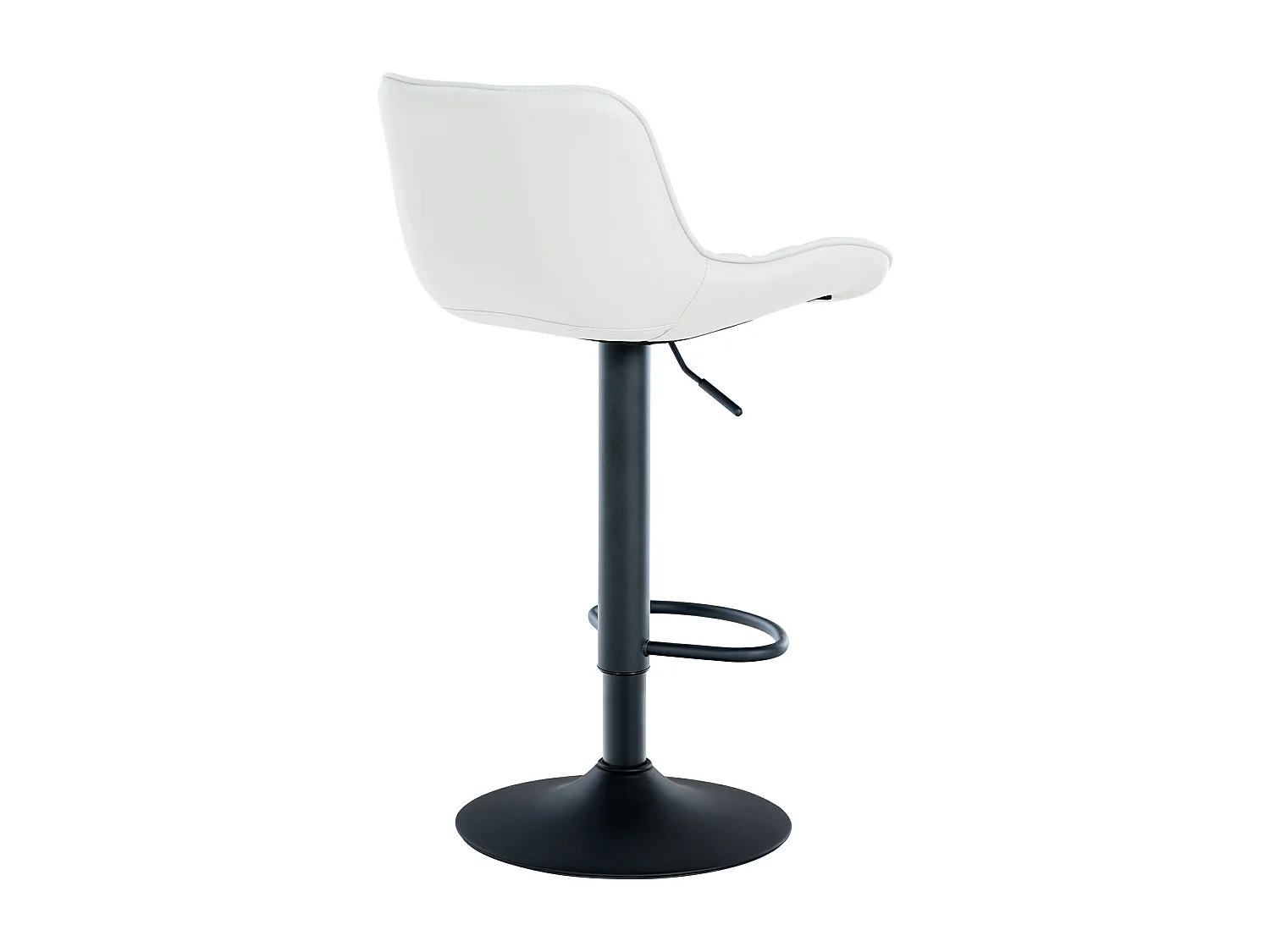 Tabouret de bar - Similicuir - Blanc - Minosa