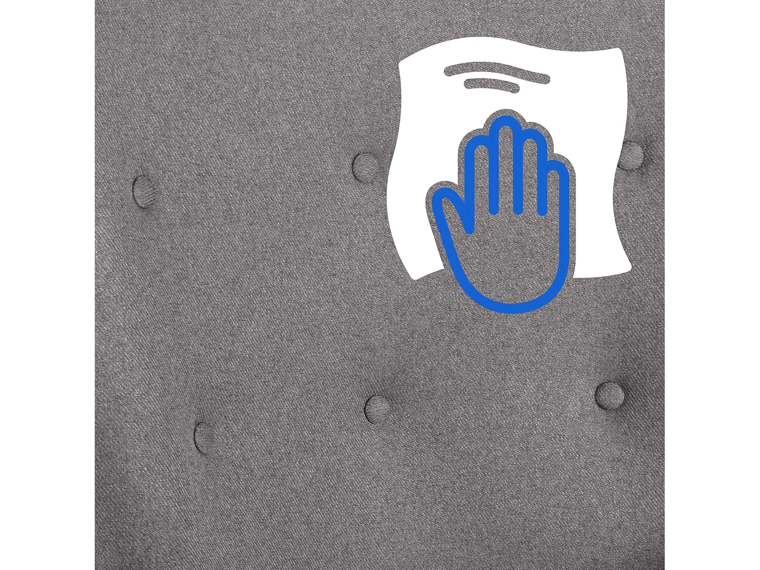 Schommelstoel - Stof & Metaal - grijs - Sanka