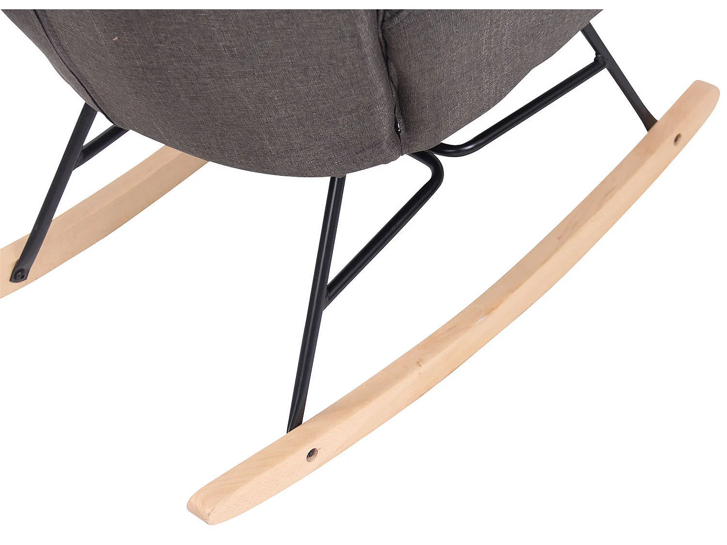 Chaise à bascule - Tissu & Métal - Gris foncé - Sanka