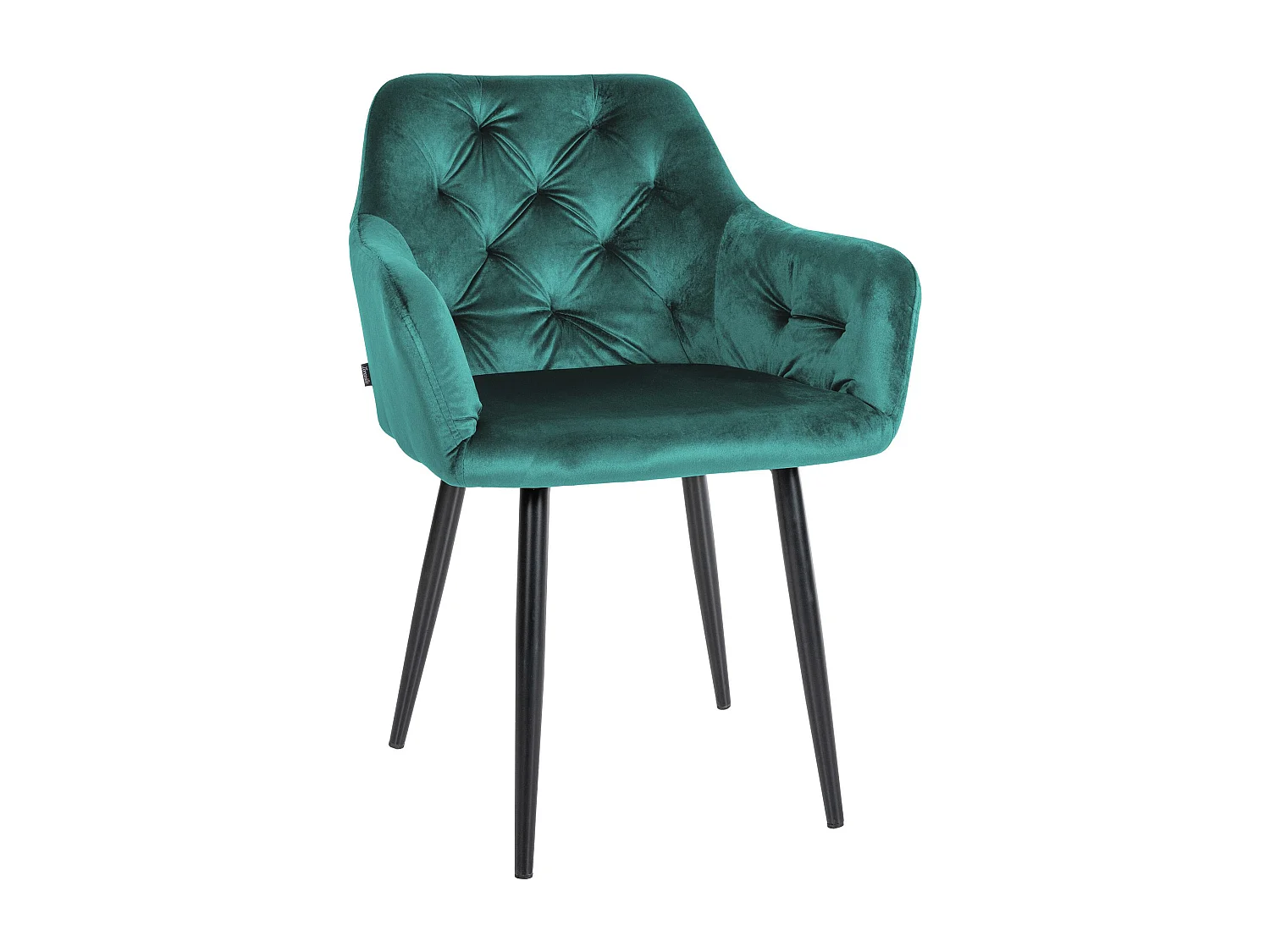 chaises avec accoudoirs - Velours - Vert foncé - Stanley