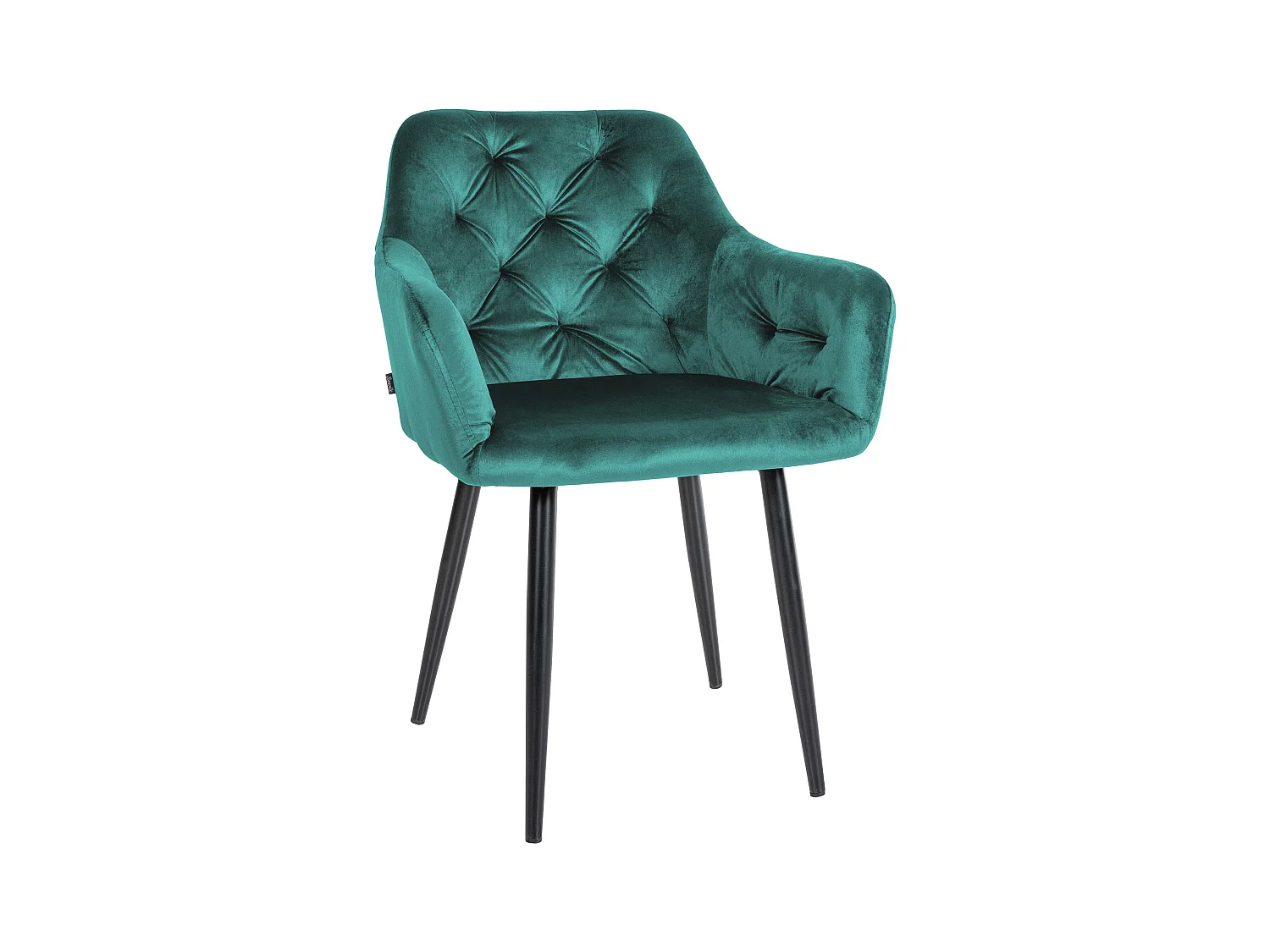 chaises avec accoudoirs - Velours - Vert foncé - Stanley