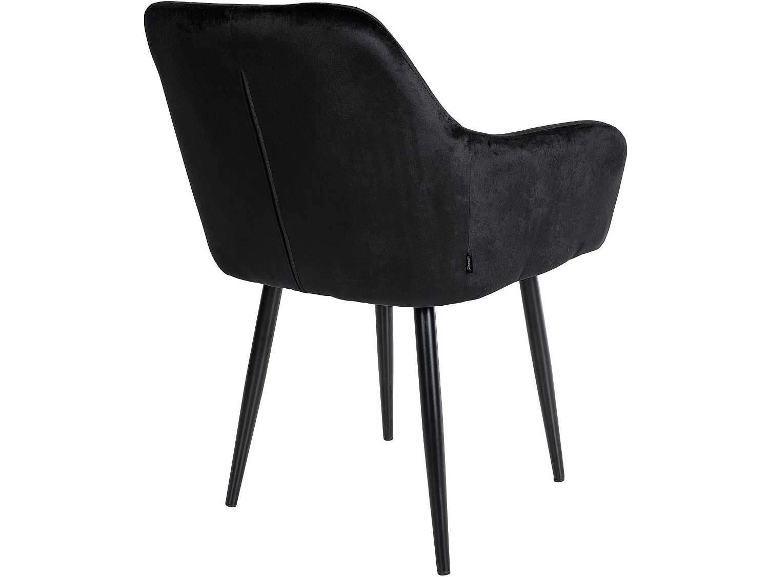 chaises avec accoudoirs - Velours - Noir - Stanley