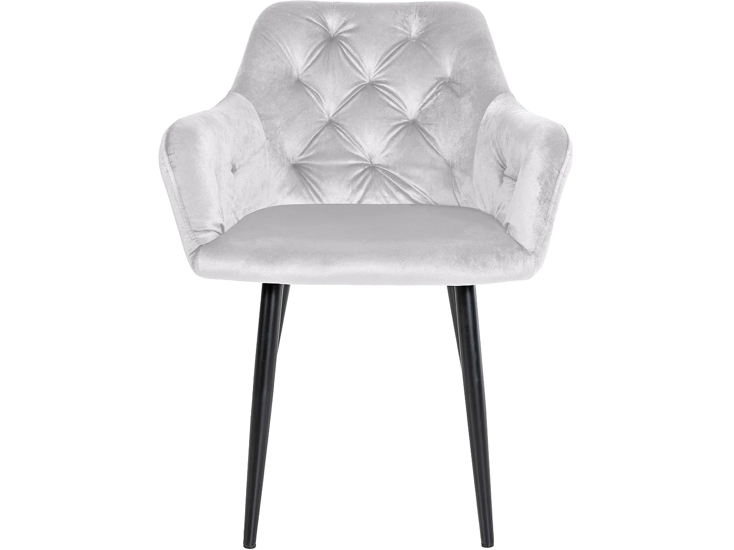 chaises avec accoudoirs - Velours - Gris - Stanley