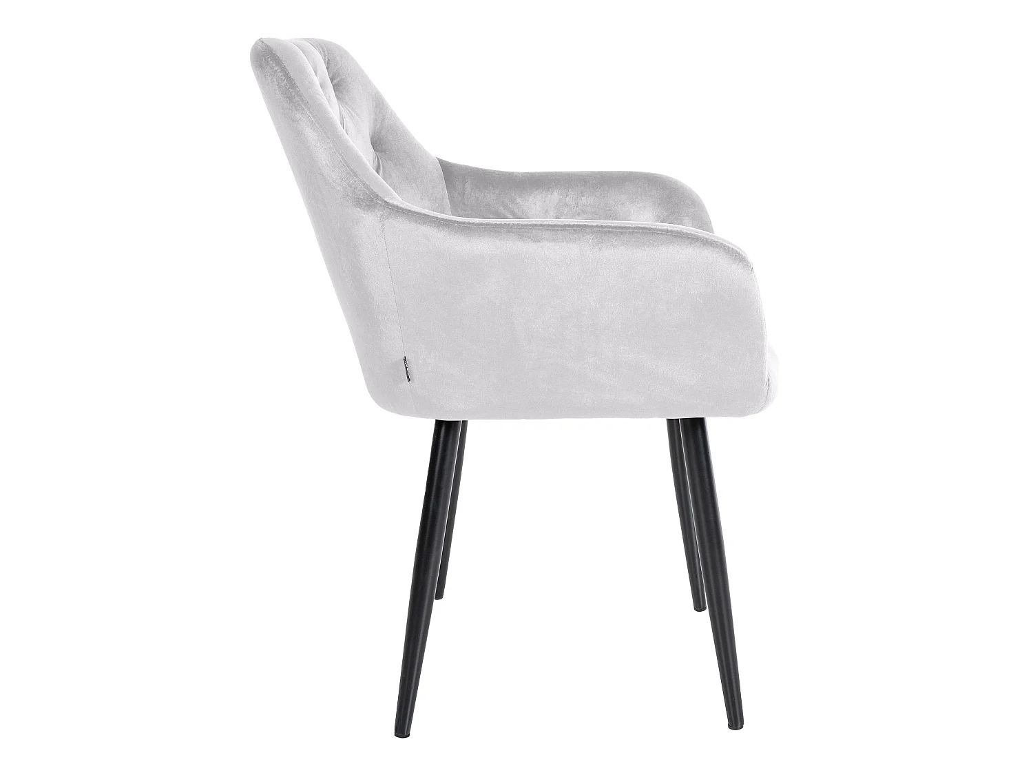 chaises avec accoudoirs - Velours - Gris - Stanley