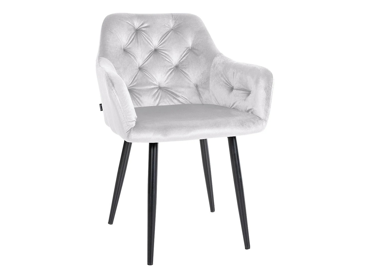 chaises avec accoudoirs - Velours - Gris - Stanley