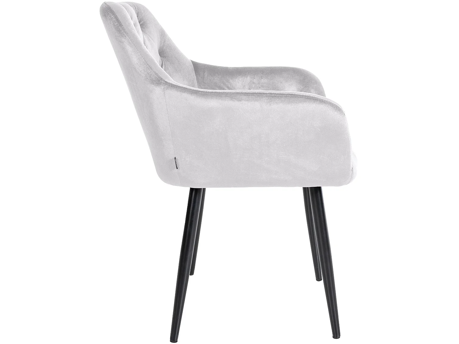 chaises avec accoudoirs - Velours - Gris - Stanley