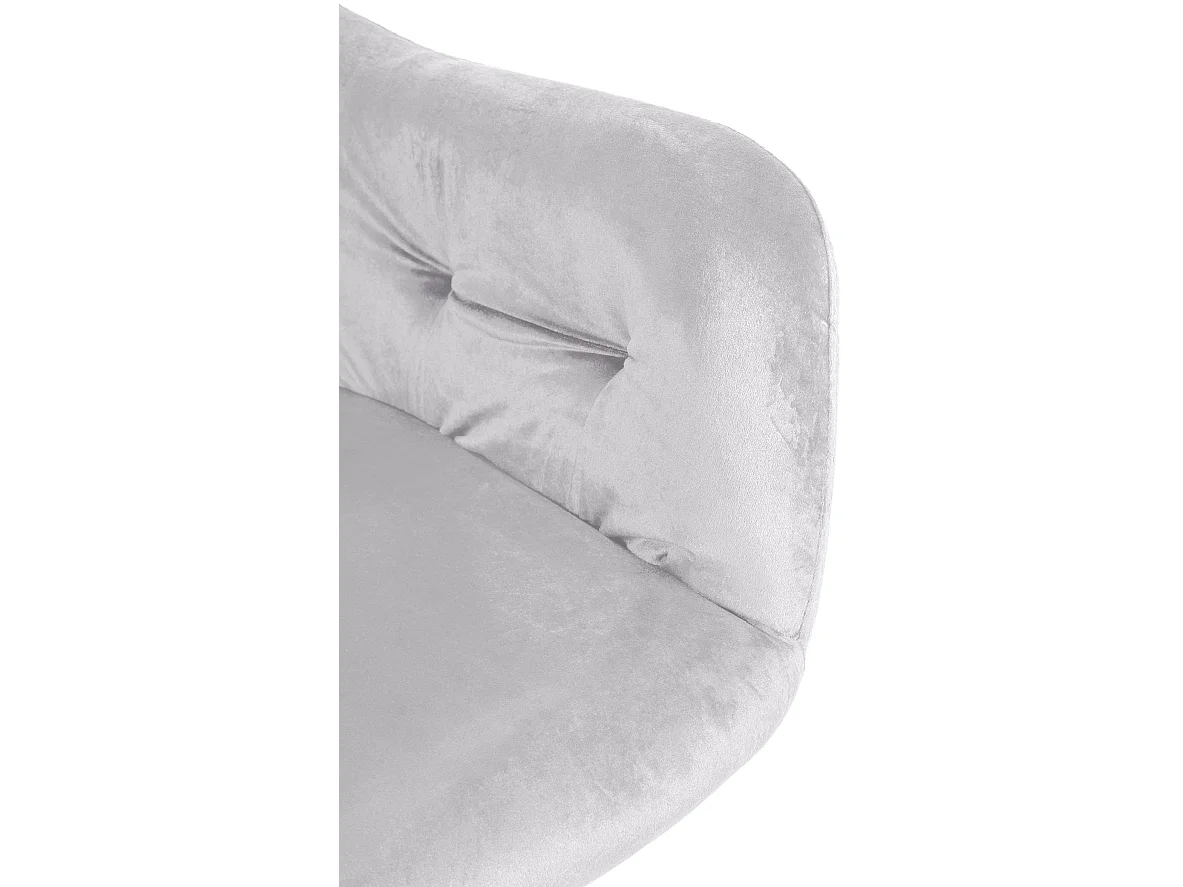 chaises avec accoudoirs - Velours - Gris - Stanley