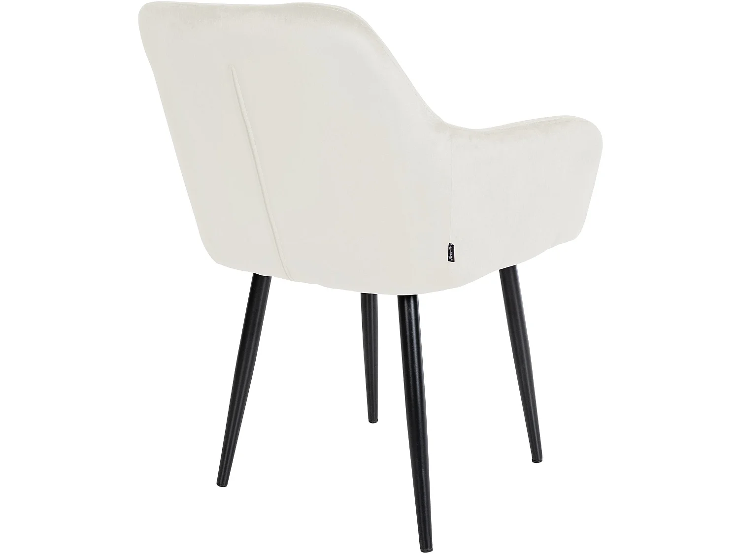 Stoel met armleuningen - Fluweel - creme - Stanley