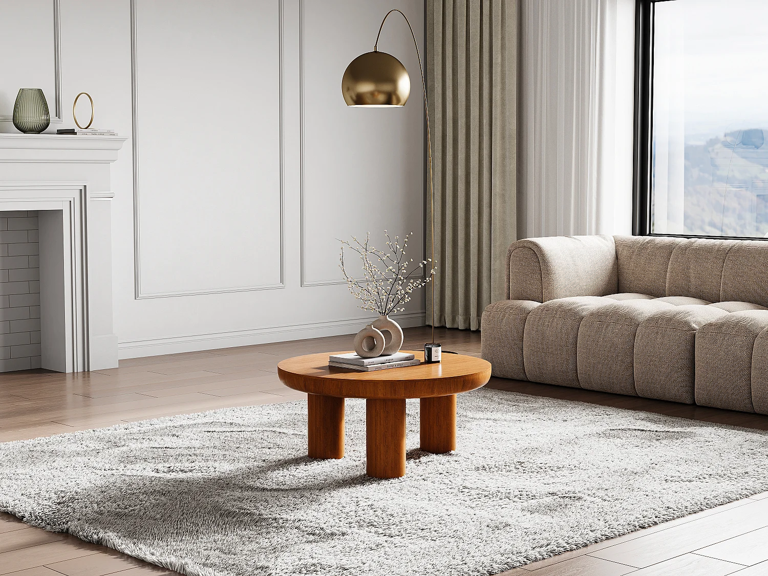 Table basse en bois de manguier - Naturel clair - LASIRA