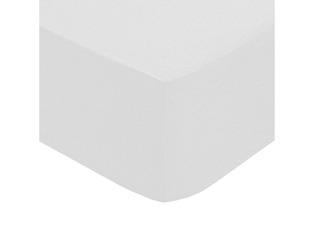 Drap Housse 2 Personnes "Percale" 180x200cm Blanc