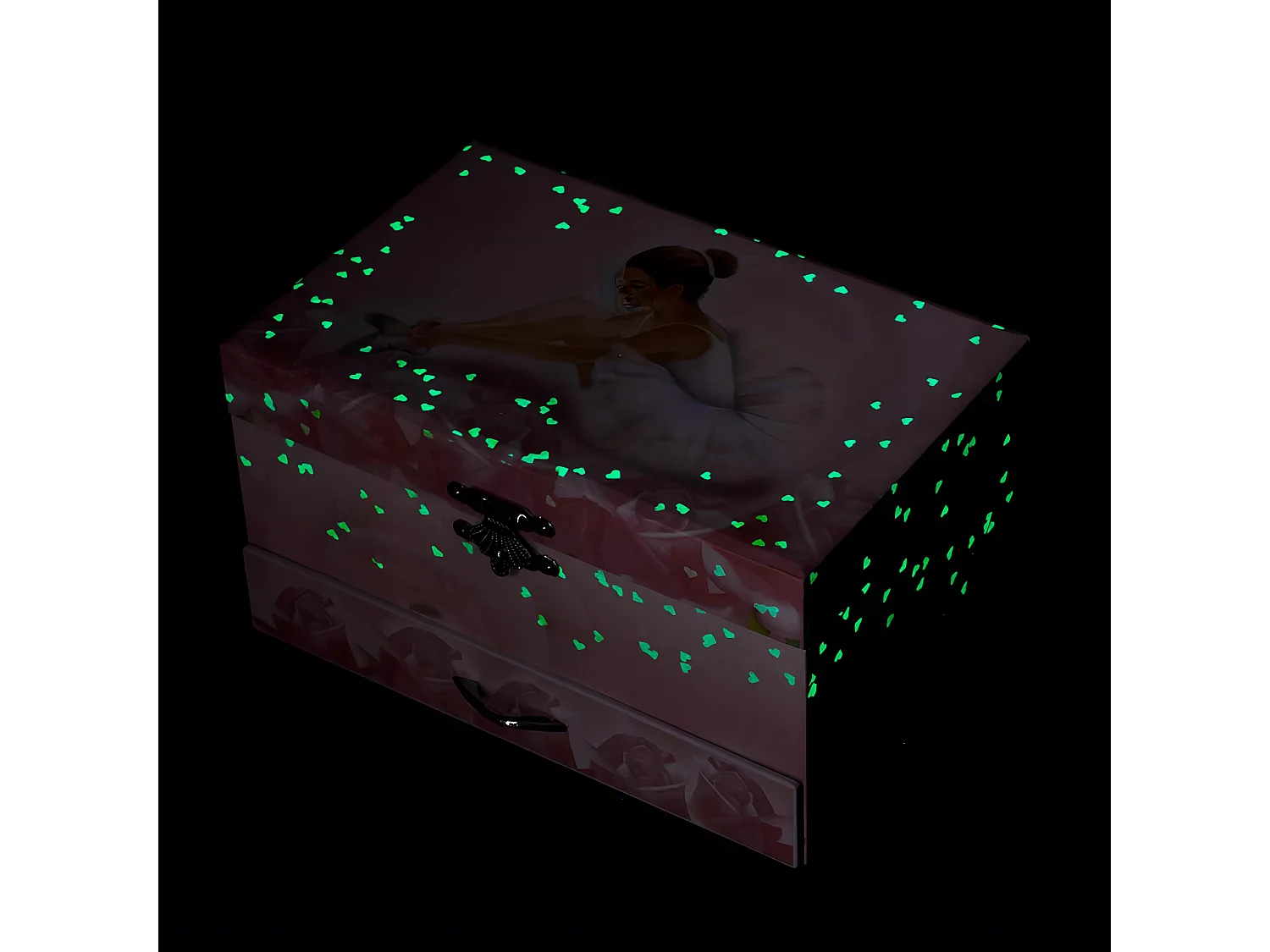 Coffret à bijoux musical Ballerine phosphorescent