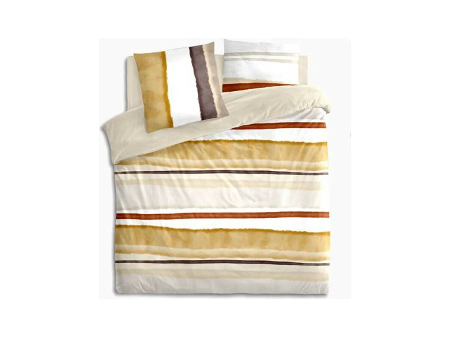 Parure 2 Personnes 260 x 240 cm Housse de couette avec 2 taies en Percale de Coton Imprimé Hana