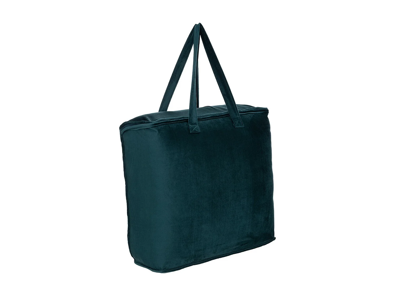 Dessus de Lit en Velours Bleu canard surpiqué 240 x 260 cm