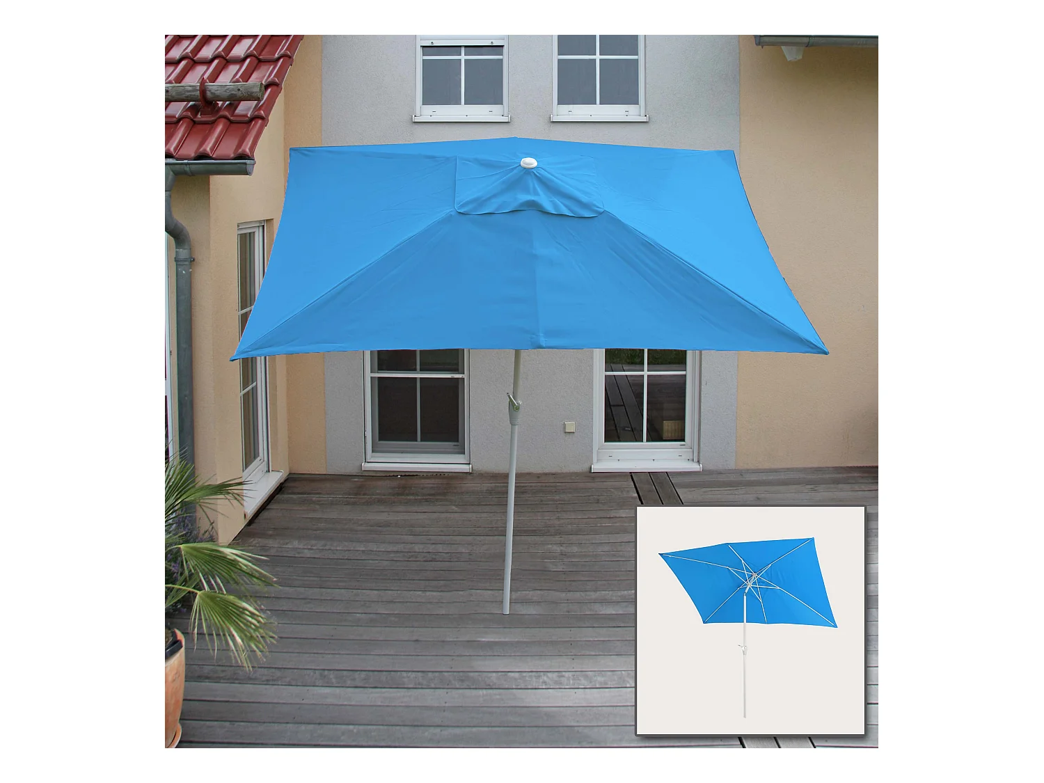 Castellammare kantelbare parasol,  blauw
