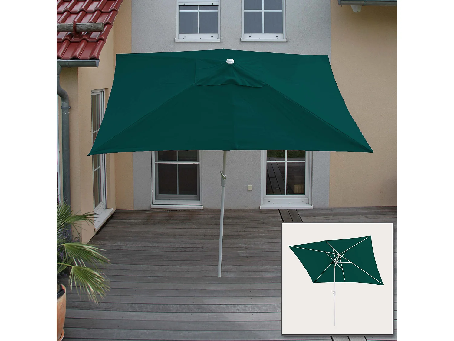 Castellammare kantelbare parasol,  groen