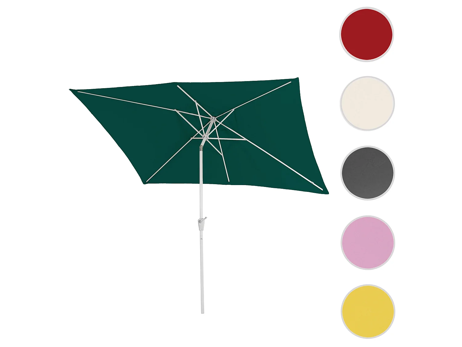 Castellammare kantelbare parasol,  groen