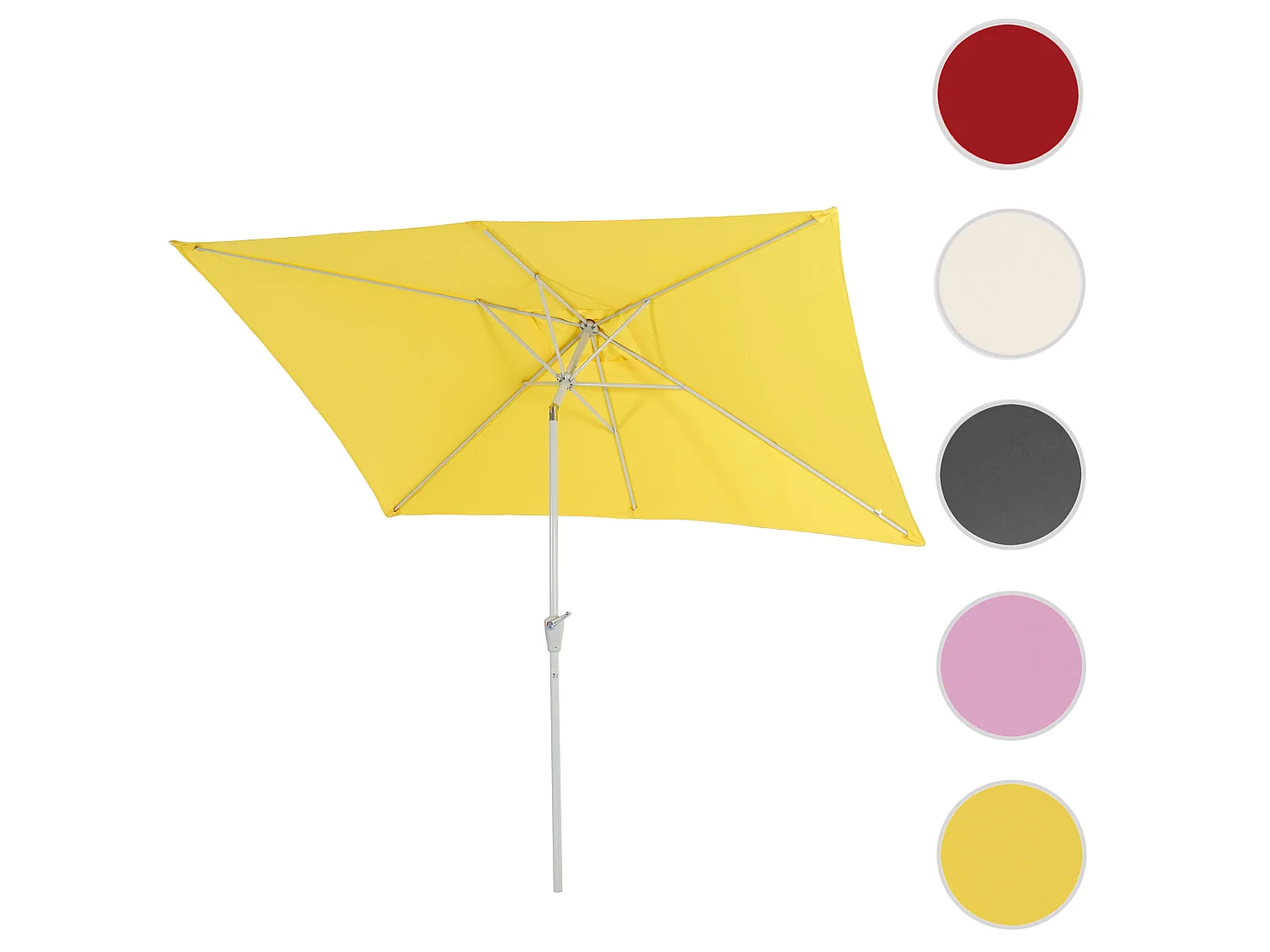 Parasol Castellammare 2x3m inclinable,  jaune