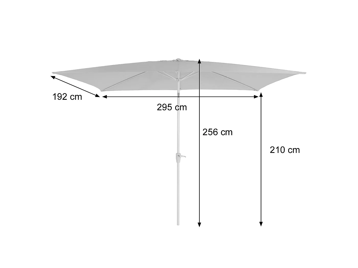 Castellammare kantelbare parasol,  lila