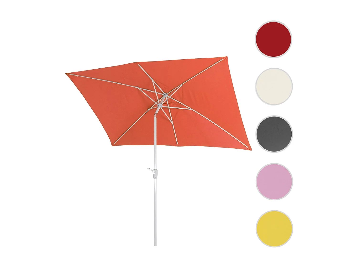 Parasol Castellammare 2x3m inclinable,  terracotta
