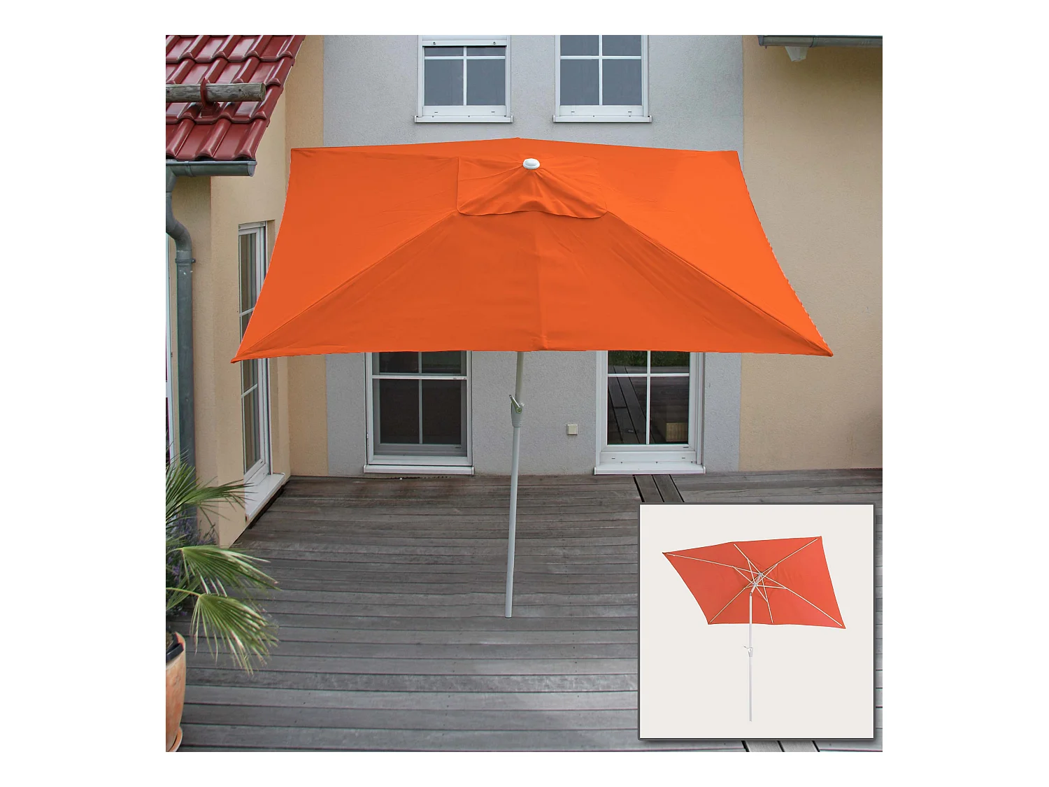 Castellammare kantelbare parasol,  terracotta