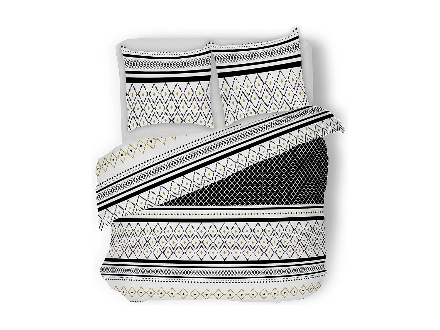 Conjunto de cama en percal de algodón con motivos gráfico 240 x 220 cm