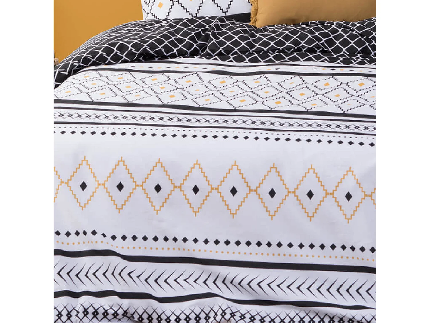 Conjunto de cama en percal de algodón con motivos gráfico 240 x 220 cm