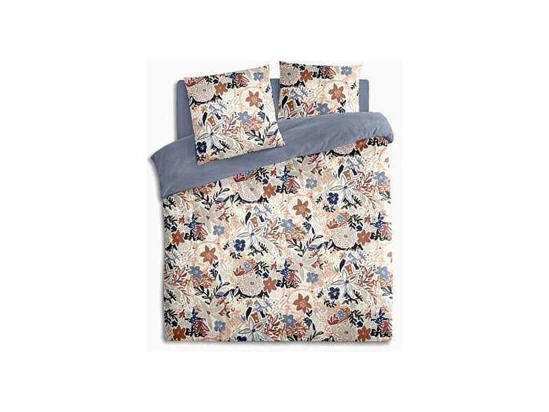 Juego de cama de percal con estampado floral 240 x 220 cm