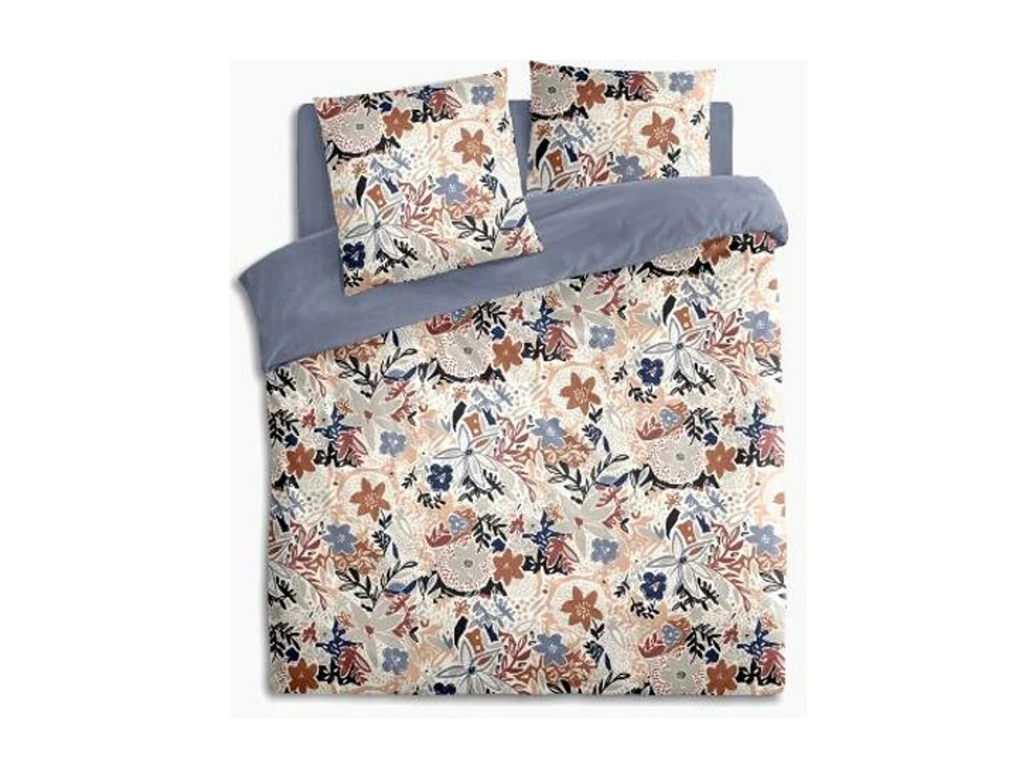 Juego de cama de percal con estampado floral 240 x 220 cm