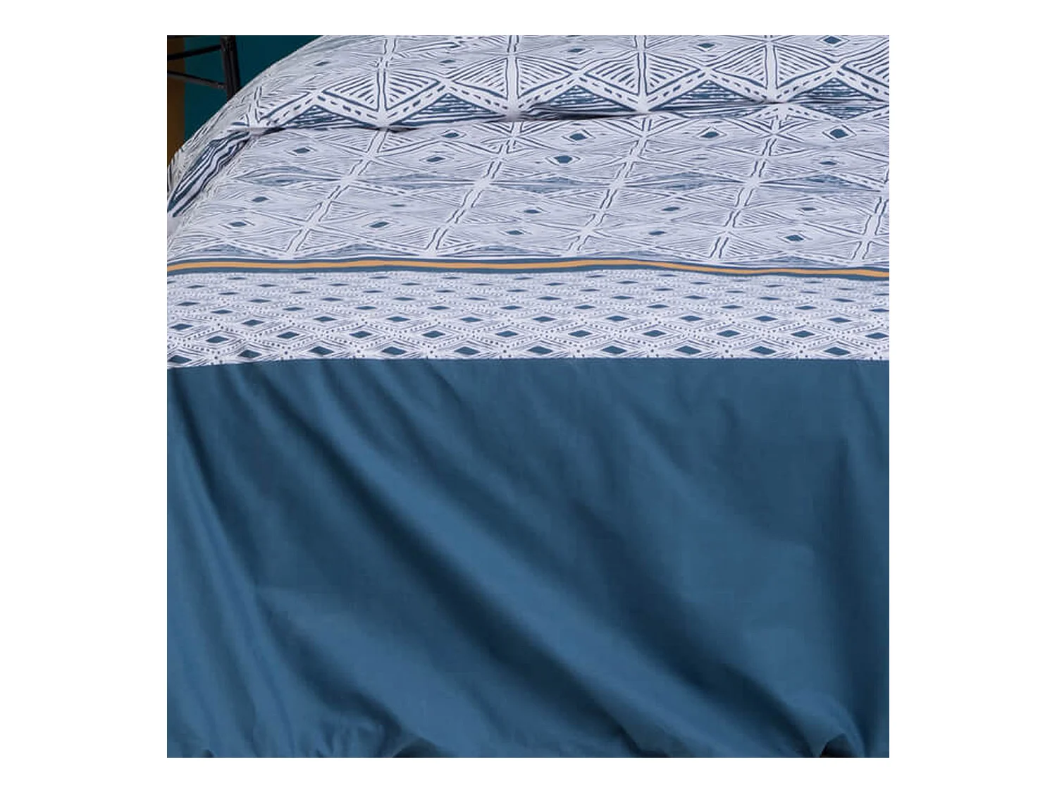 Juego de funda nórdica de percal de algodón con motivos texturizados 240 x 220 cm