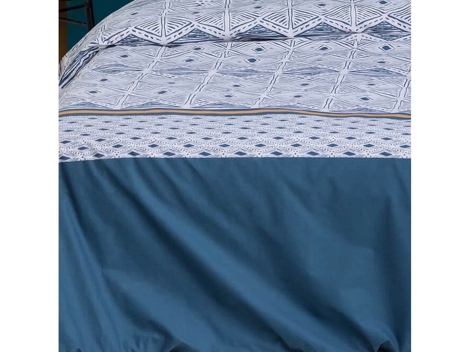 Juego de funda nórdica de percal de algodón con motivos texturizados 240 x 220 cm